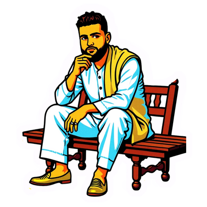 Karan Aujla Desi Look Premium Vinyl Stickers