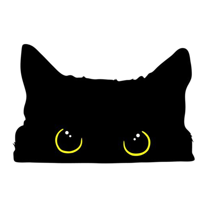 Black Cat Glowing Eyes