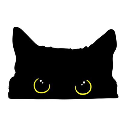 Black Cat Glowing Eyes