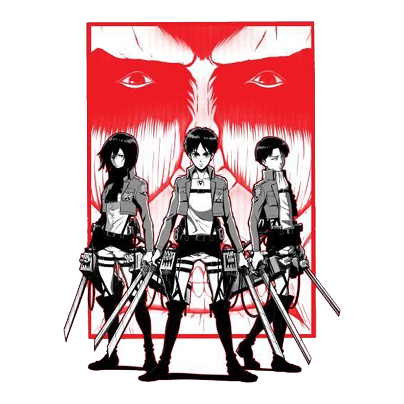 Attack on Titan action poster Premium Vinyl Sticker