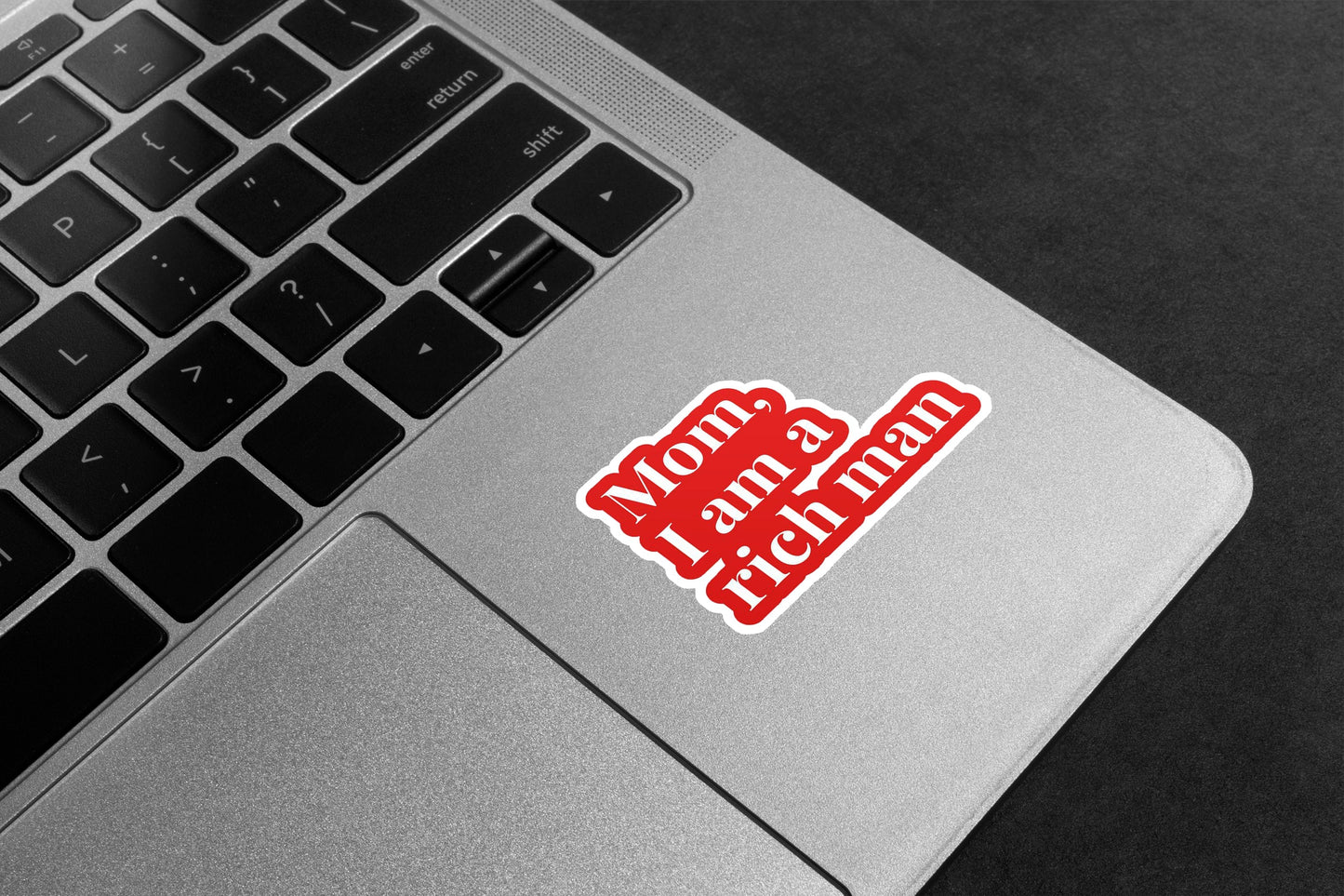 Rich Man Quote Premium Vinyl Stickers