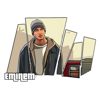Eminem Framed Gta V Premium Vinyl Stickers