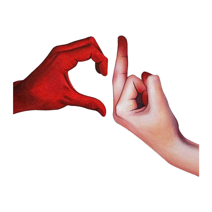 C + Middle Finger Design Premium Vinyl Stickers