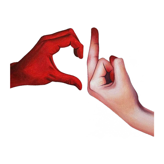 C + Middle Finger Design Premium Vinyl Stickers