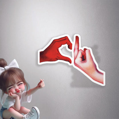 C + Middle Finger Design Premium Vinyl Stickers