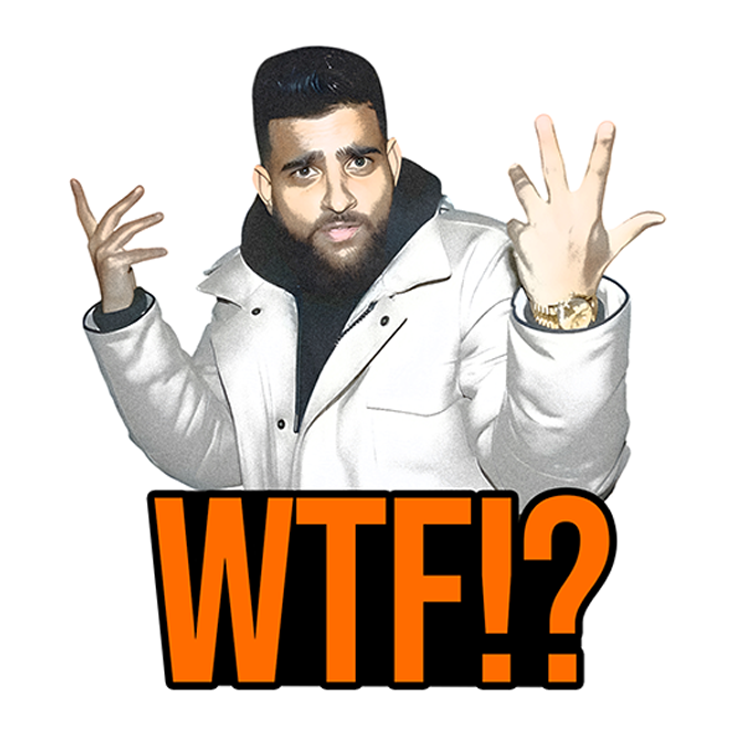 Karan Aujla WTF MemePremium Vinyl Stickers