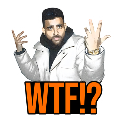 Karan Aujla WTF MemePremium Vinyl Stickers