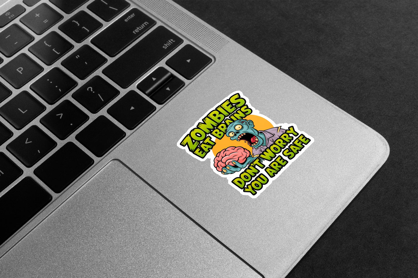 Zombie Safe Brains Premium Vinyl Stickers