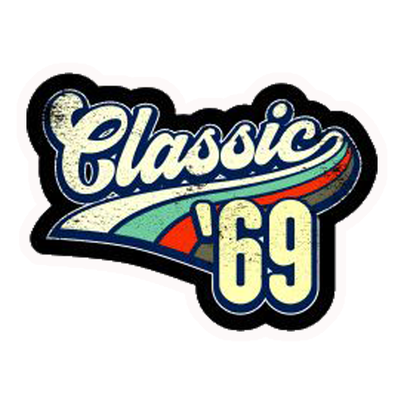 Classic 69 Retro Premium Vinyl Stickers