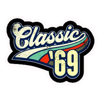 Classic 69 Retro Premium Vinyl Stickers