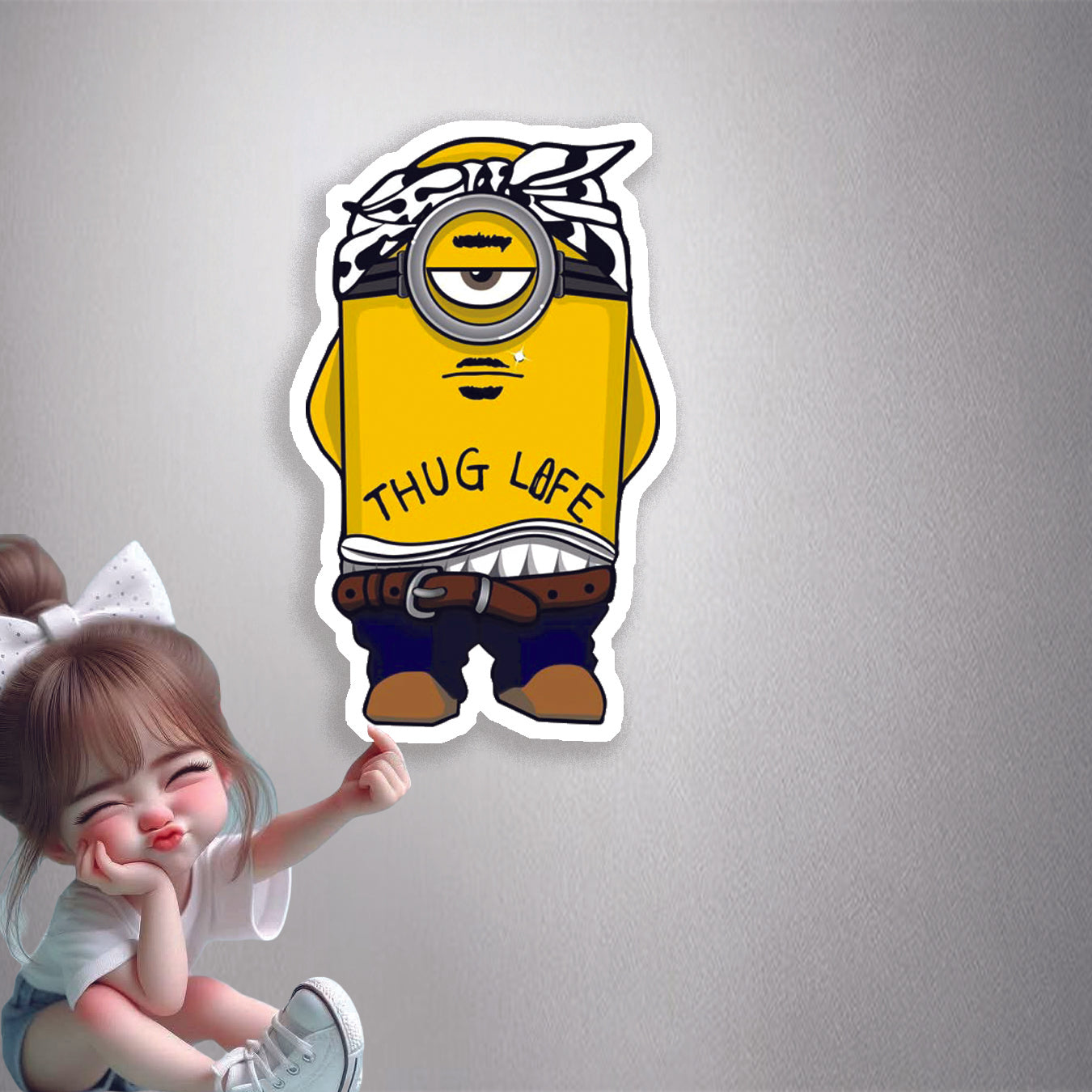 Minion Thug Life Premium Vinyl Stickers