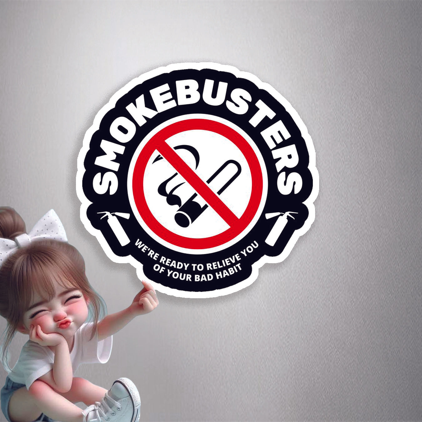 Smokebusters No Smoking Premium Vinyl Stickers
