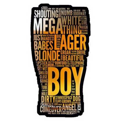 Word Cloud Silhouette Premium Vinyl Stickers