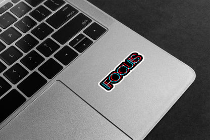 Focus Glitch Style Premium Vinyl Stickers