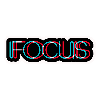 Focus Glitch Style Premium Vinyl Stickers