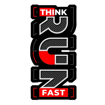 Think Run Fast Carbon Premium Vinyl Stickers