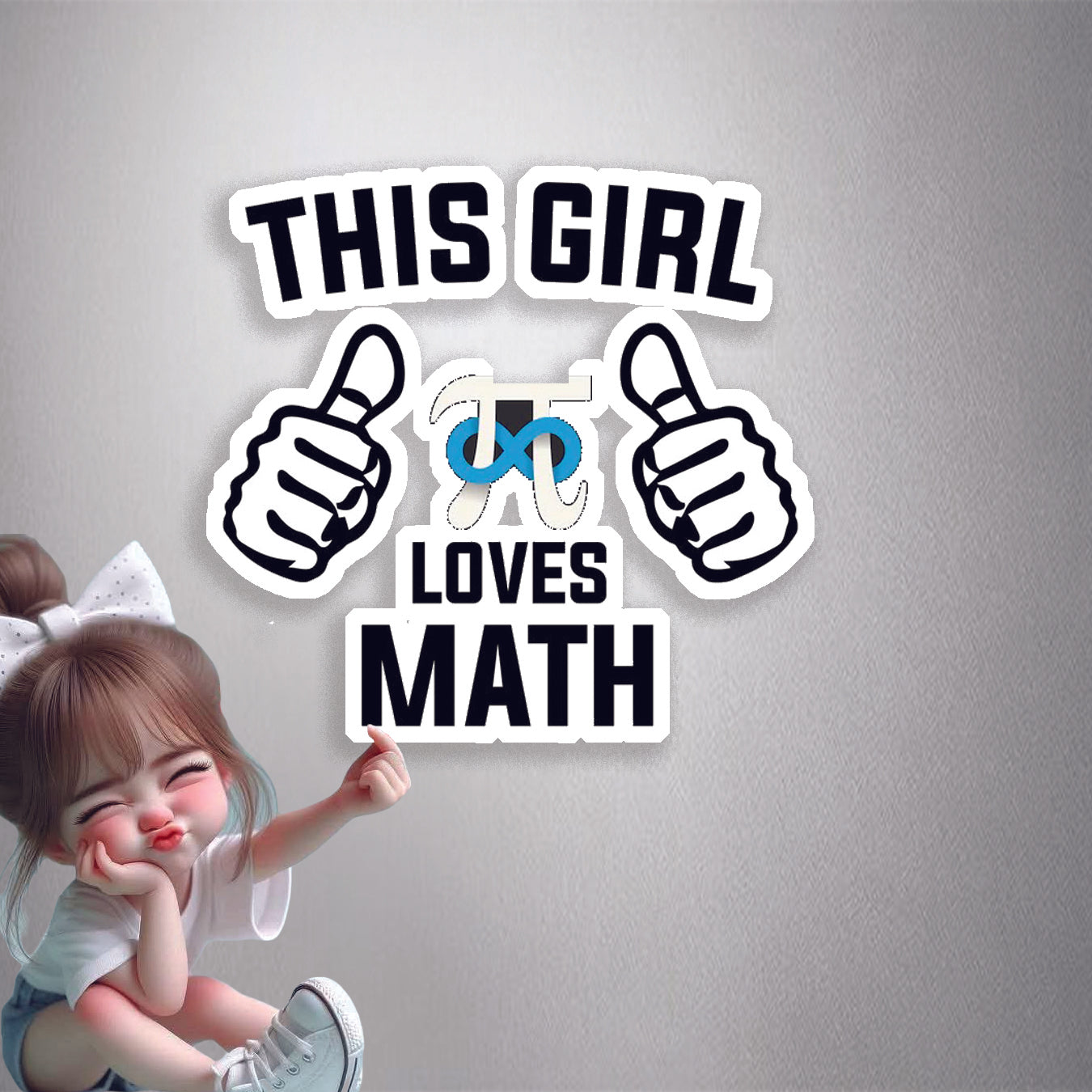 This Girl Loves Math Premium Vinyl Stickers