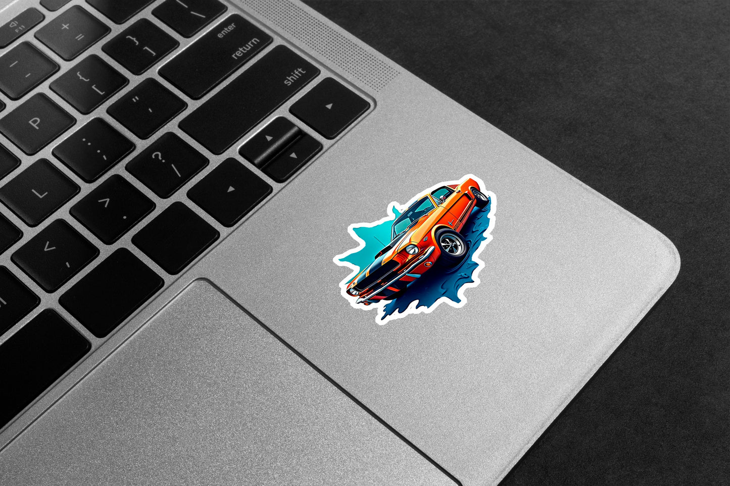 Classic Mustang Orange Premium Vinyl Stickers