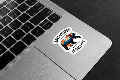 Adventures Calling Bear Premium Vinyl Stickers