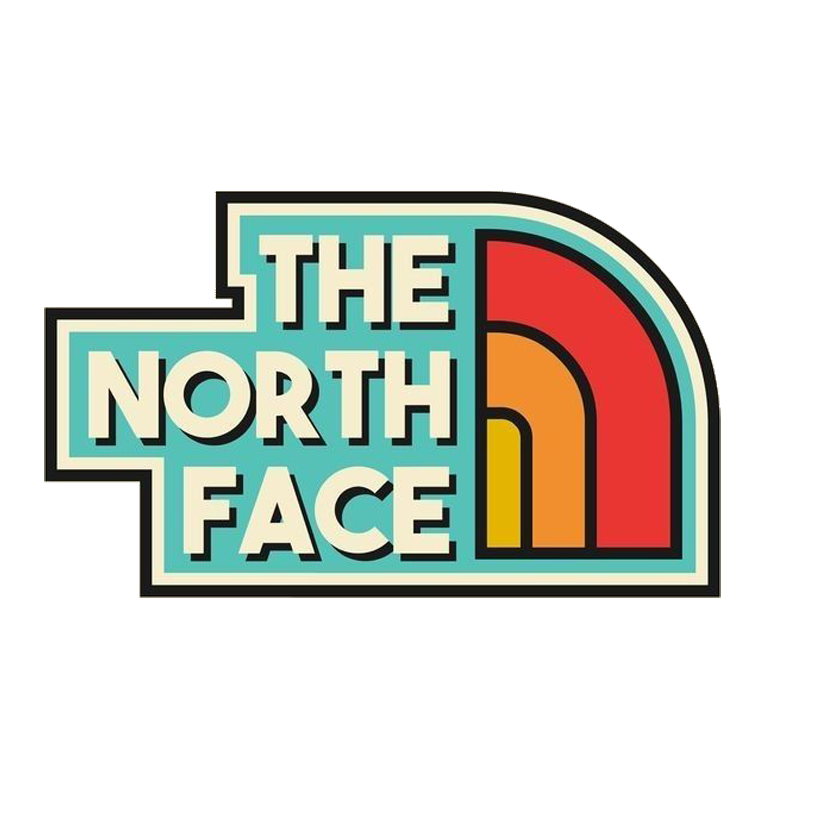 North Face Retro Logo Premium Vinyl Stickers