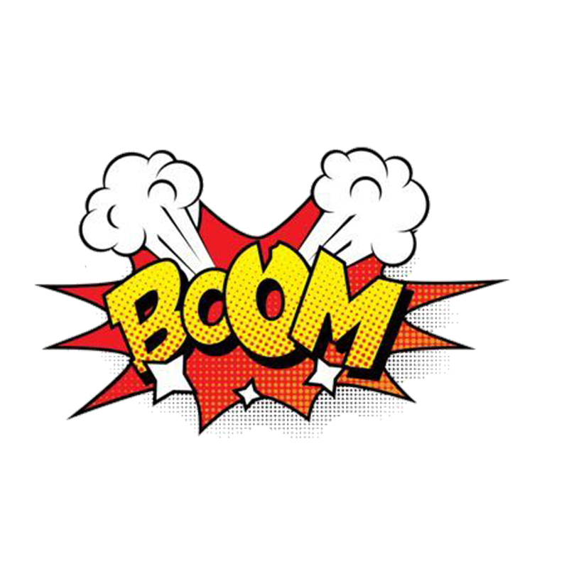 Boom Comic Pop Art Premium Vinyl Stickers