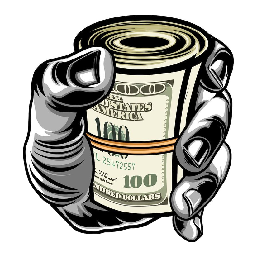 Money Roll Cash Premium Vinyl Stickers