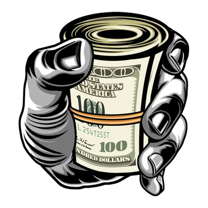 Money Roll Cash Premium Vinyl Stickers