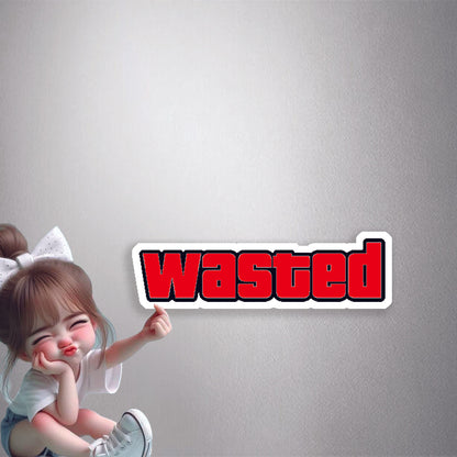 Wasted Game Style Premium Vinyl Stickers