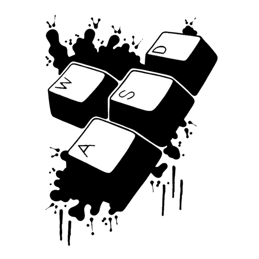 WASD Gaming Keys Premium Vinyl Stickers