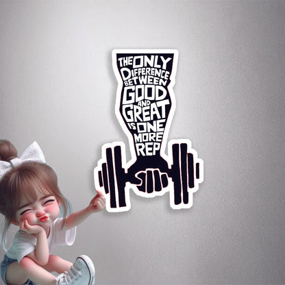 One More Rep Motivation Premium Vinyl Stickers