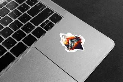 Geometric Mountain Forest Premium Vinyl Stickers