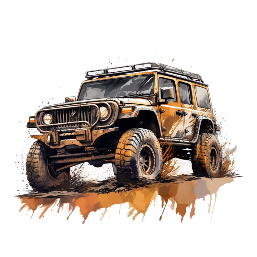 Off-Road Jeep Mud Premium Vinyl Stickers