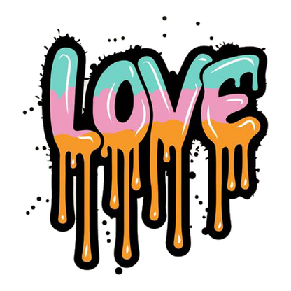 Love Drip Graffiti Premium Vinyl Stickers