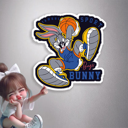 Bugs Bunny Basketball Premium Vinyl Stickers