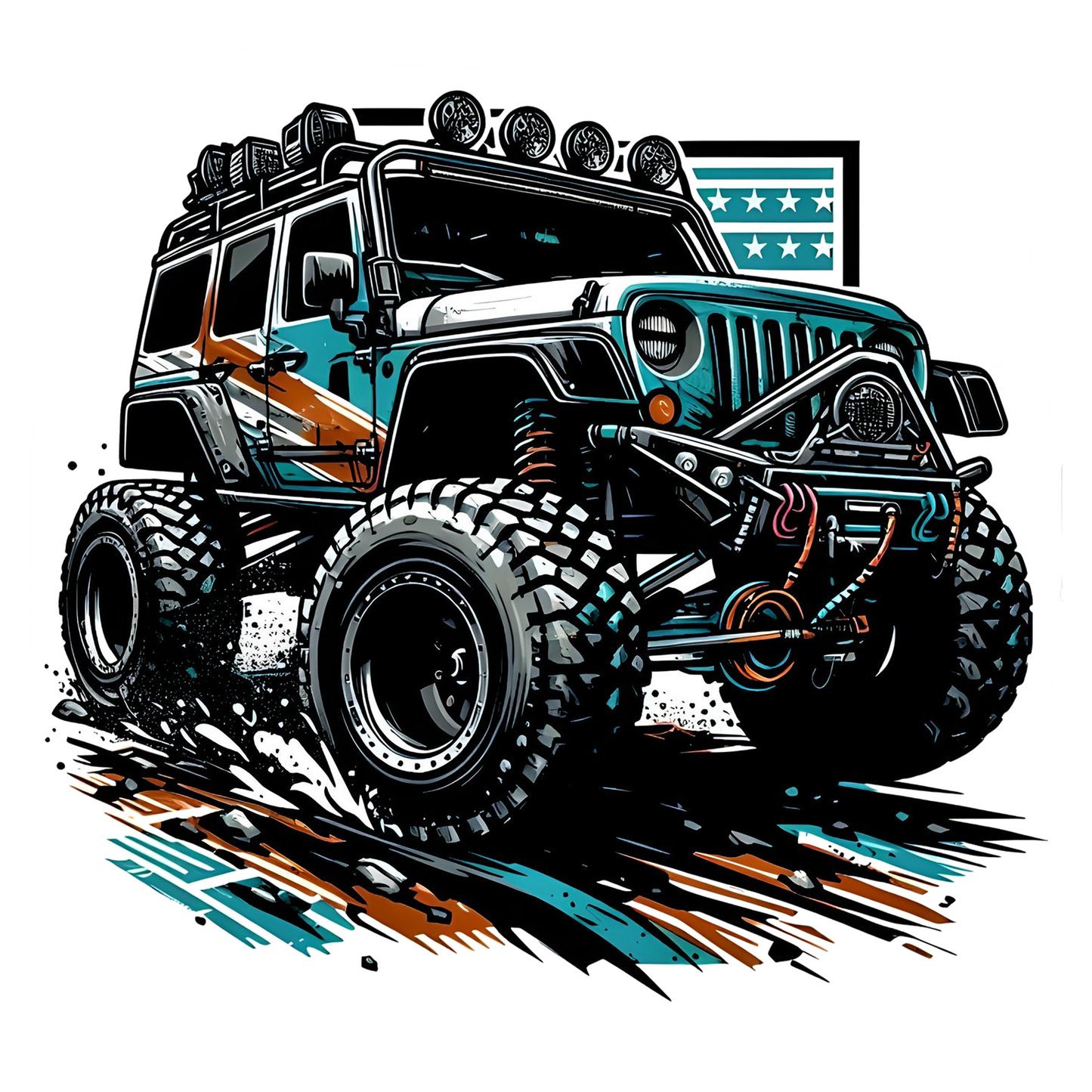 Monster Truck (Black) Bumper Sticker