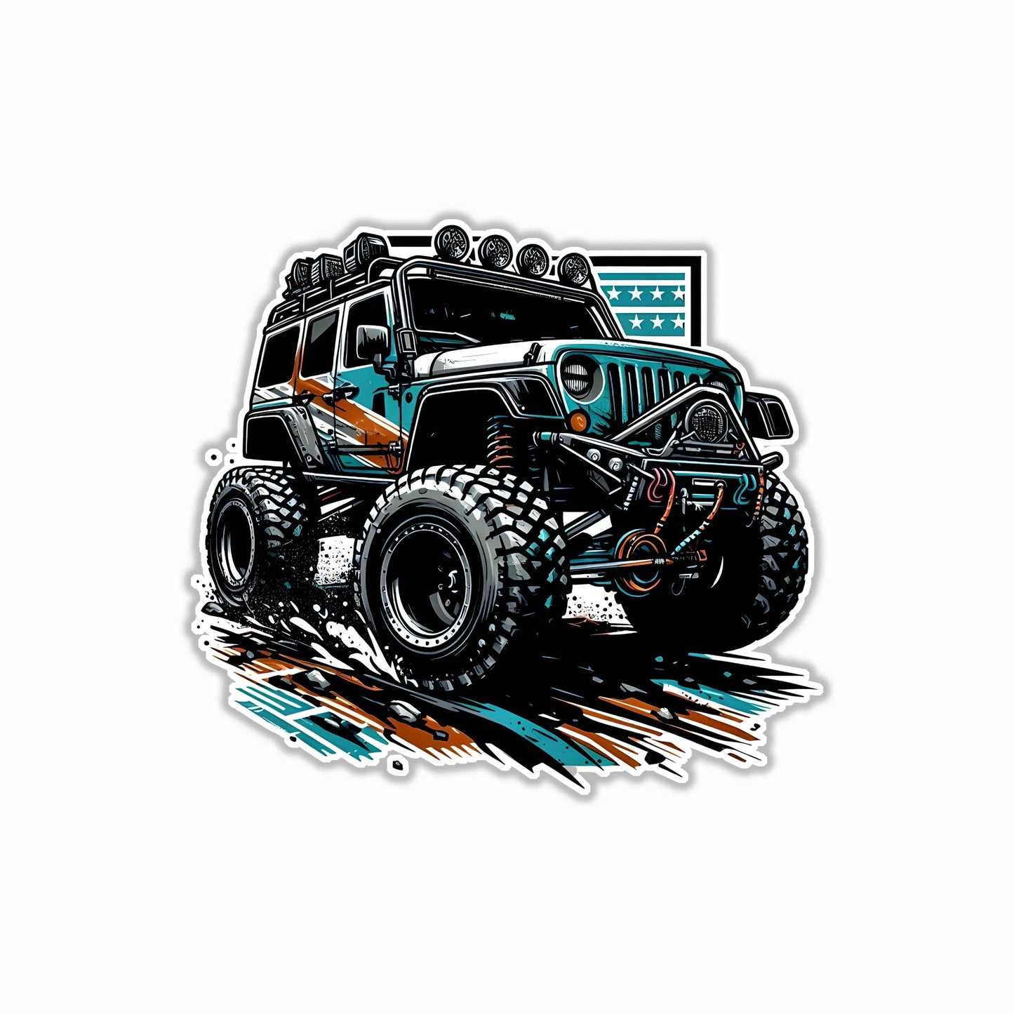 Monster Truck (Black) Bumper Sticker