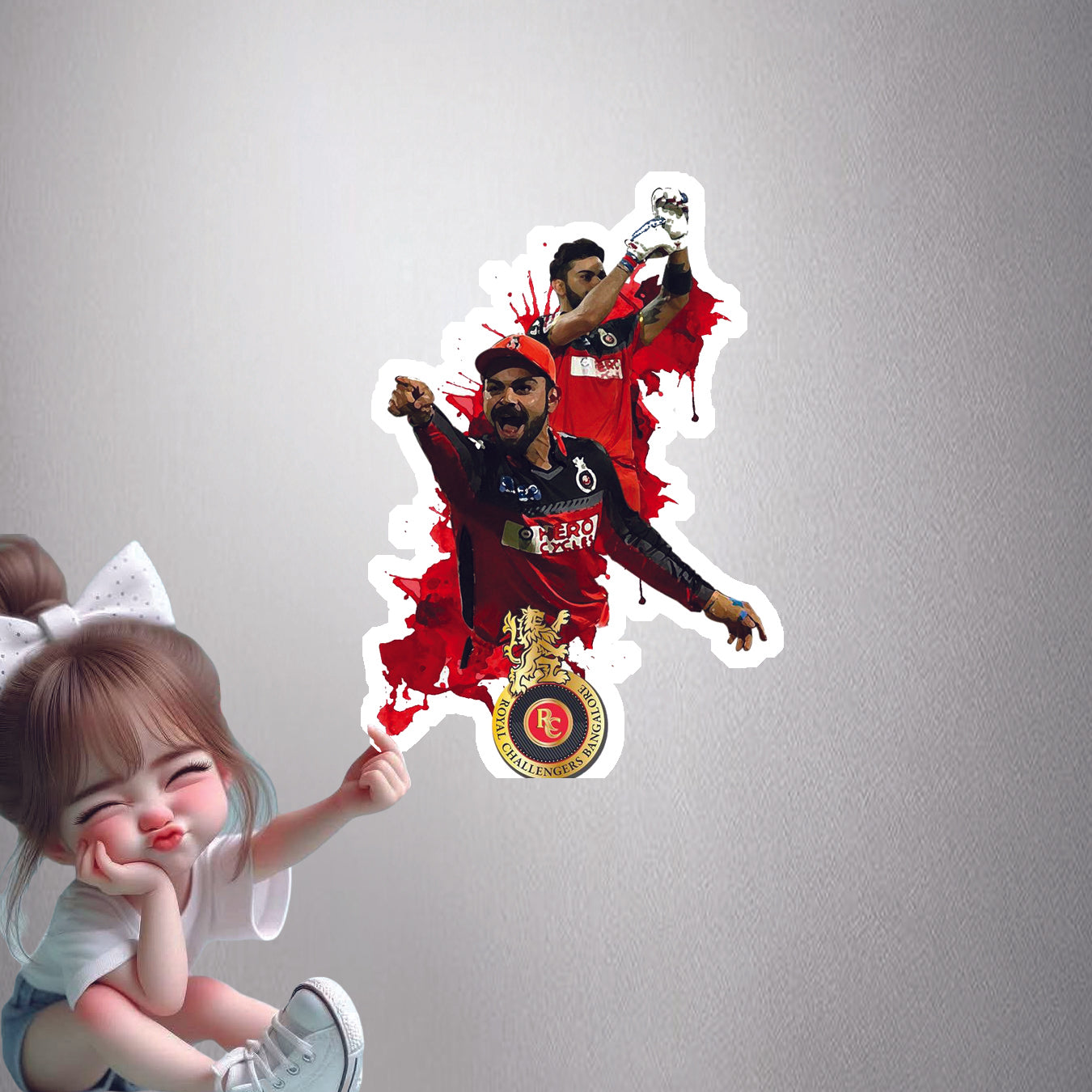 Kohli & Challengers Premium Vinyl Stickers