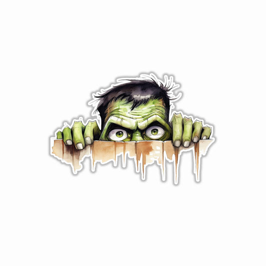 Hulk peeking  Bumper Sticker