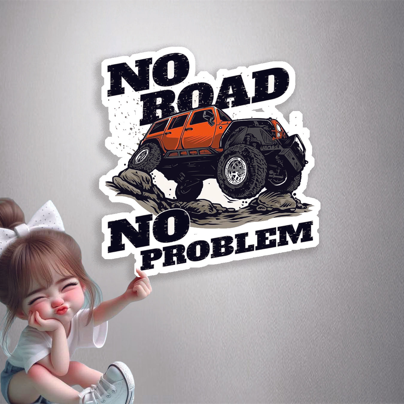 No Road No Problem Premium Vinyl Stickers