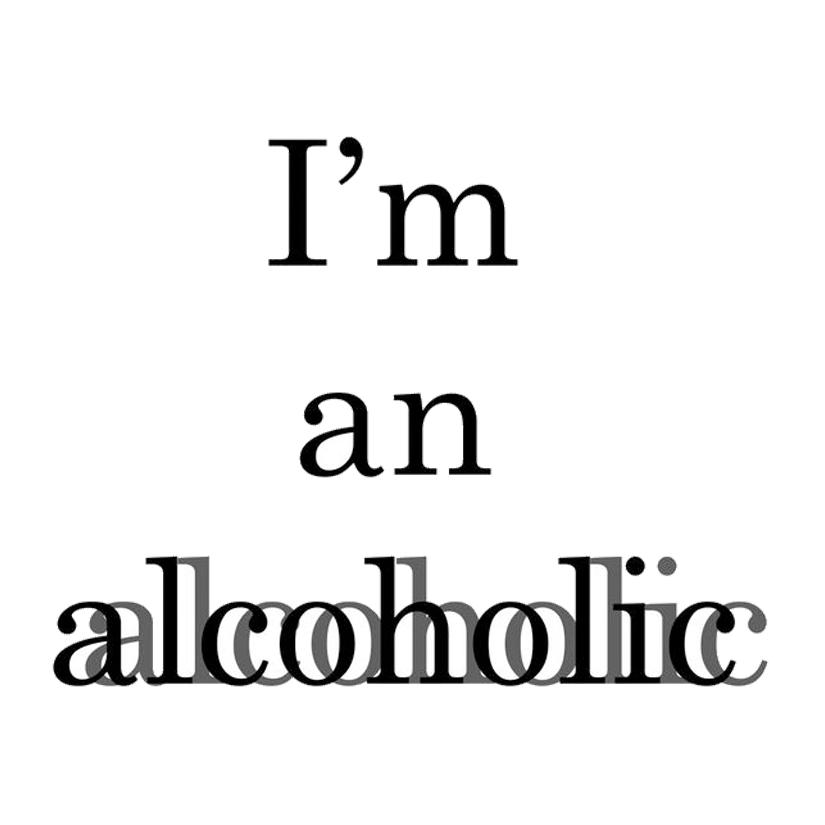 I'm An Alcoholic Typography Premium Vinyl Stickers