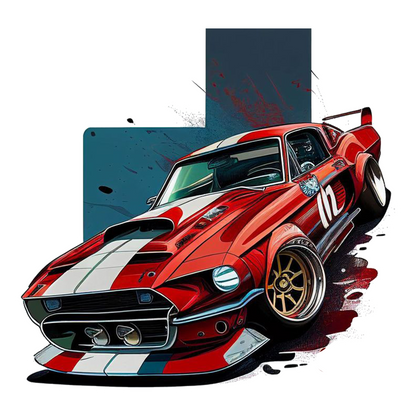 Red Super Car Bumper Sticker