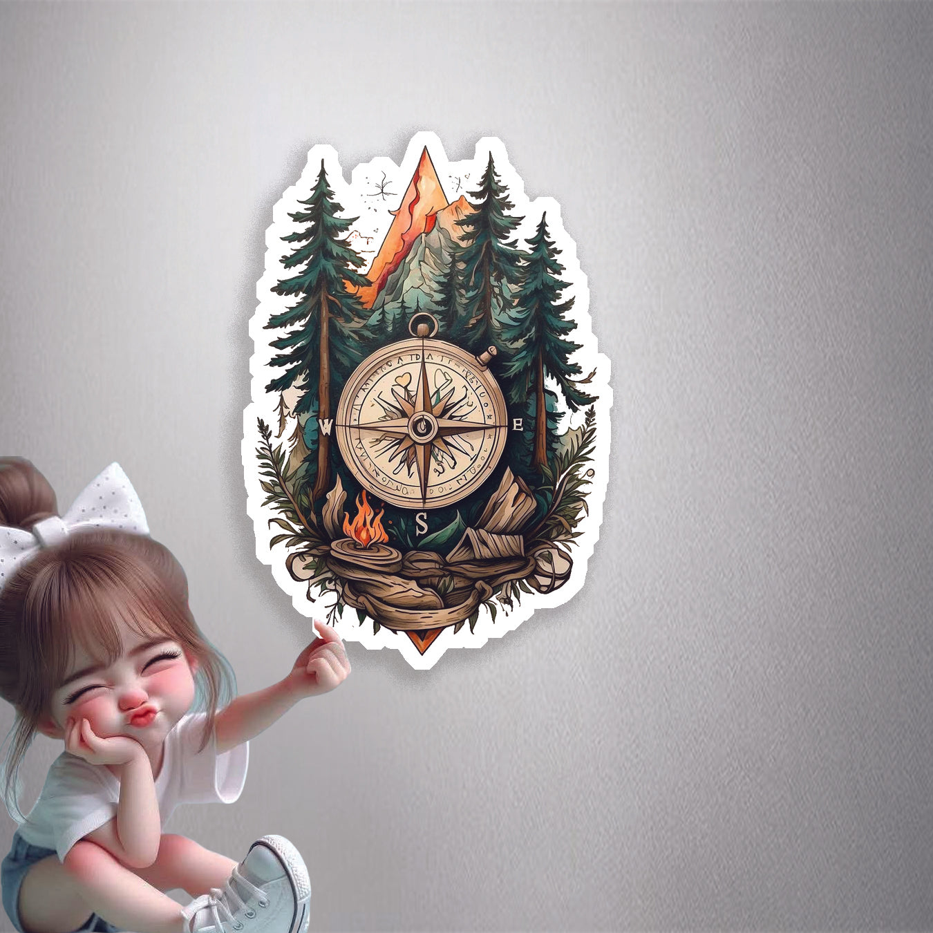 Adventure Compass Premium Vinyl Stickers