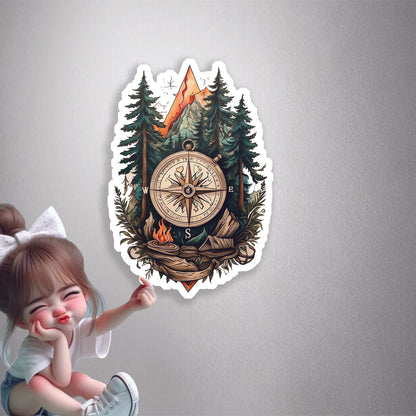 Adventure Compass Premium Vinyl Stickers