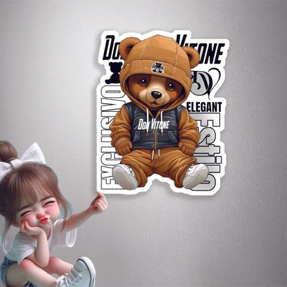 Hypebeast Teddy Bear Premium Vinyl Stickers