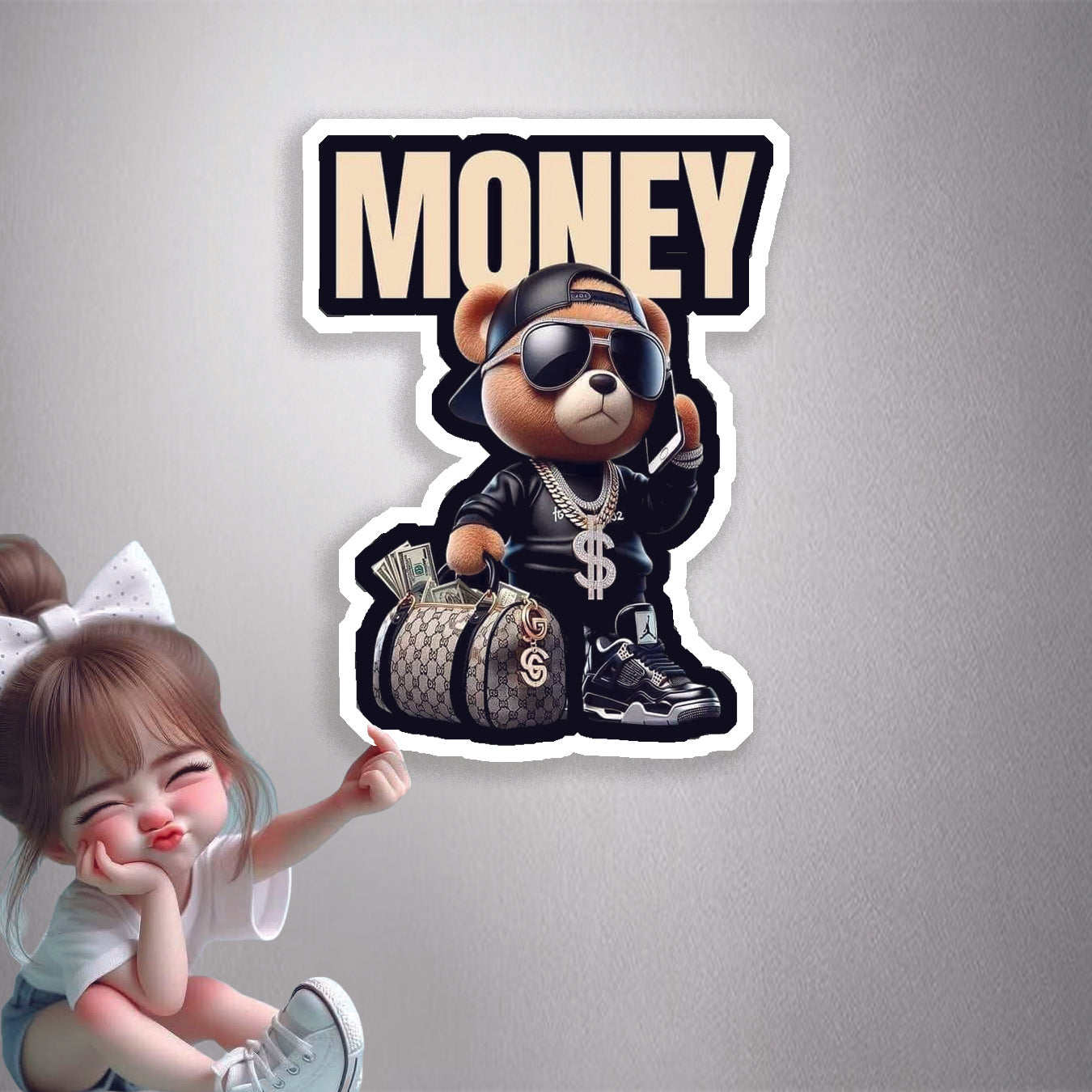 Money Bear Premium Vinyl Stickers