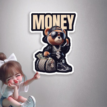 Money Bear Premium Vinyl Stickers