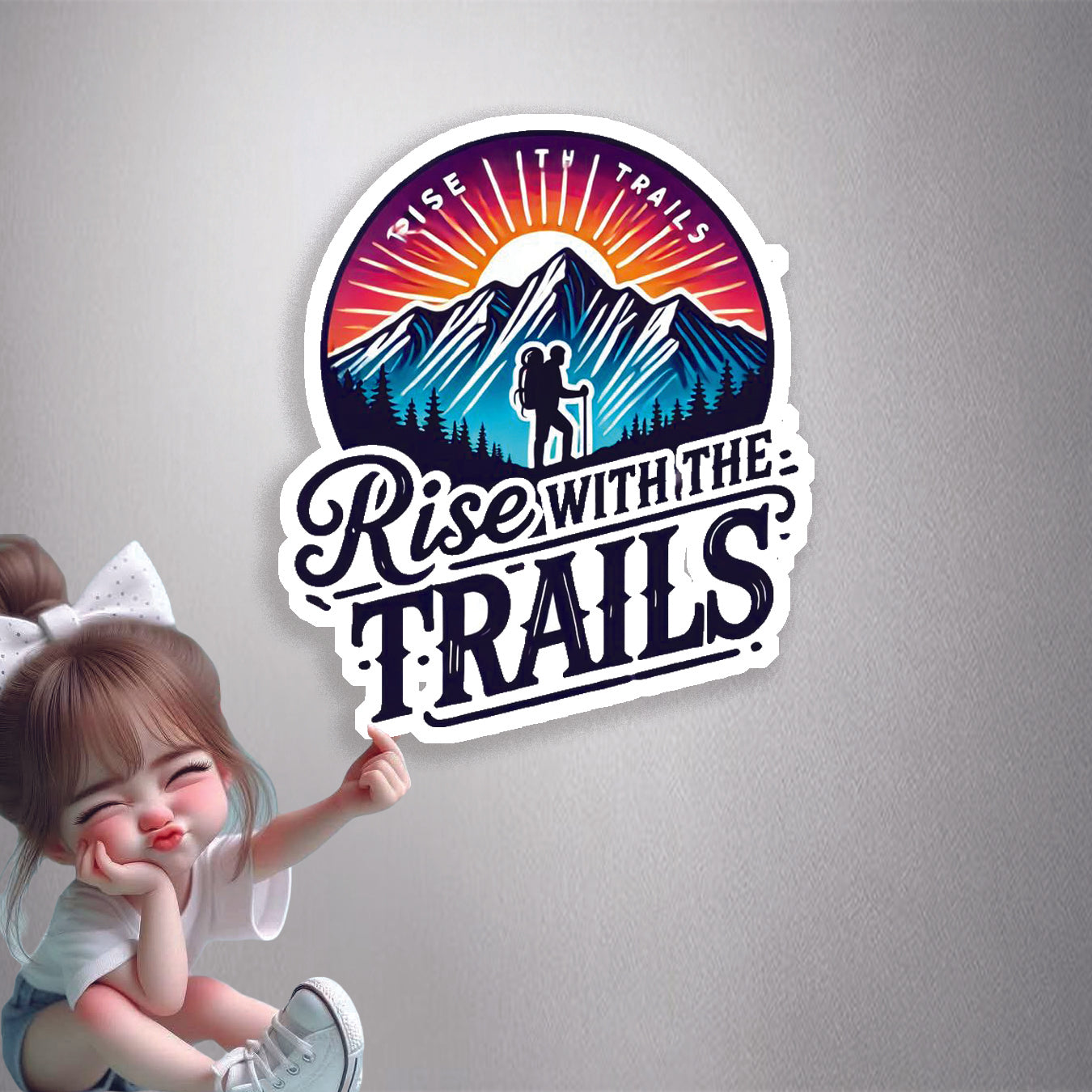 Rise With The Trails Premium Vinyl Stickers