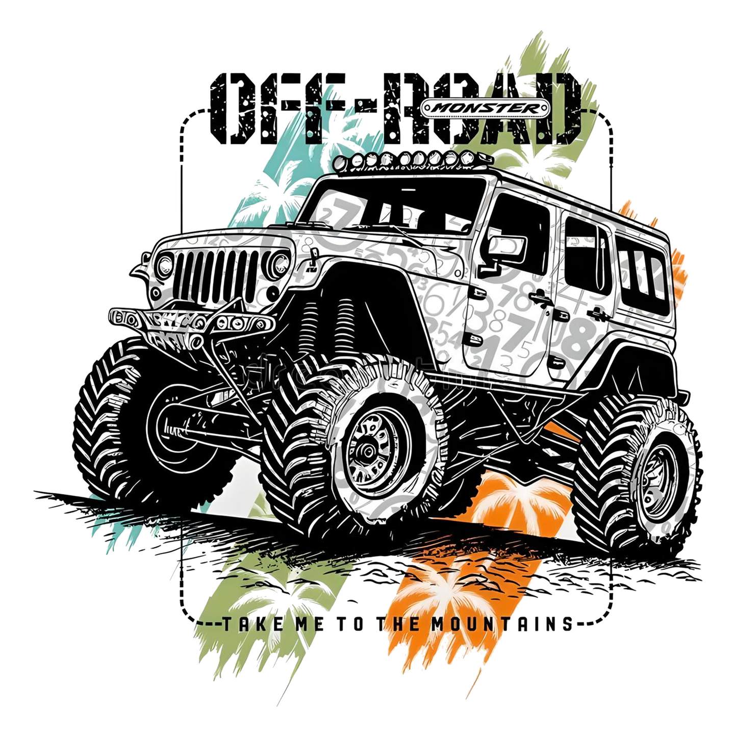 4x4 OffRoad Dirt CarBumper Sticker