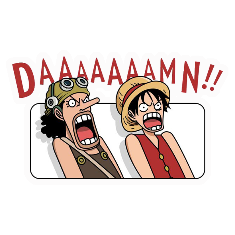 One Piece Damn Premium Vinyl Stickers