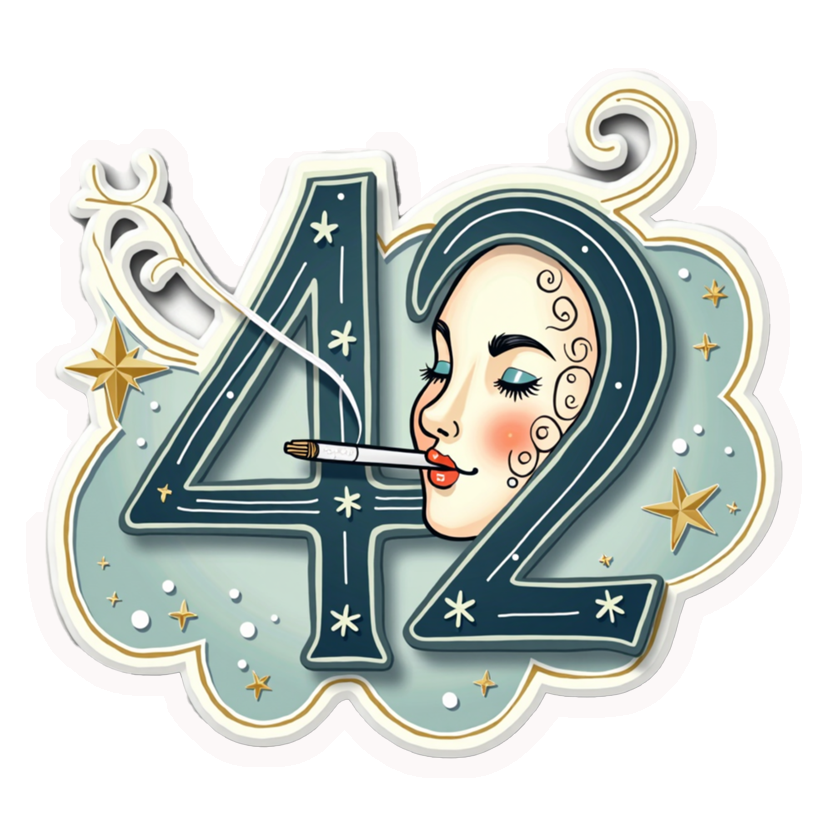 Arty 42 Smoker Premium Vinyl Stickers